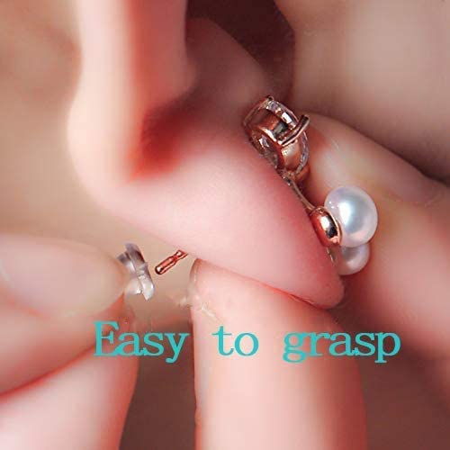 Earring Backs,Rubber Earring Backs For Studs/Droopy Ears,Earring Backs Rubber Plastic Earring Backs Flat Earring Backs Clear Earring Backs Earring Backings Earring Backs For Heavy Earring(100) #TOP2