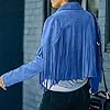 Women's Suede Fringe Jacket Trendy Long Sleeve Lea... #2