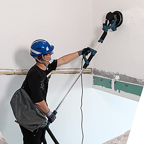 Telescopische elektrische gipsplaatschuurmachine, opvouwbare wandschuurmachine 1800 W, met automatisch vacuümsysteem, 5… - Afbeelding 8