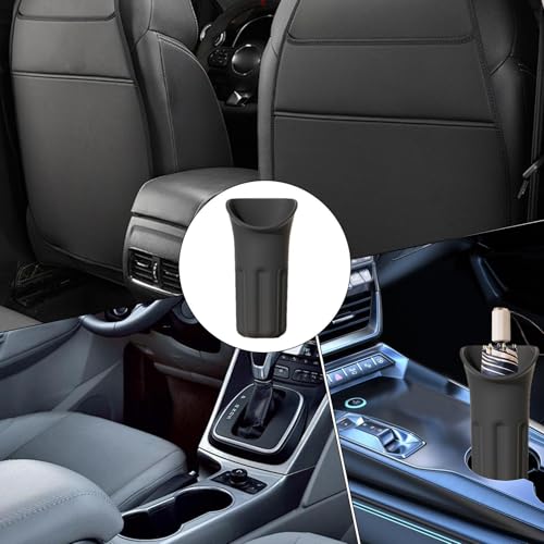 Cubo de basura coche impermeable con diseño cilíndrico elegante 5