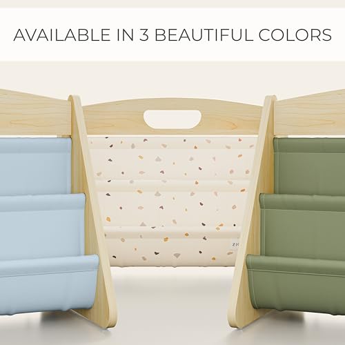 image for ZICOTO Decorative Wooden Bookshelf with Handle for Kids Rooms - Keeps 