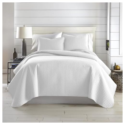 Southshore Fine Living, Inc. White Queen Quilt Bedding Set, Lightweight Bedding Quilts Queen Size Bedspread, Coverlet Full Size, Quilted Coverlet Bed Spread w/Pillow Shams, White Quilts Full Size