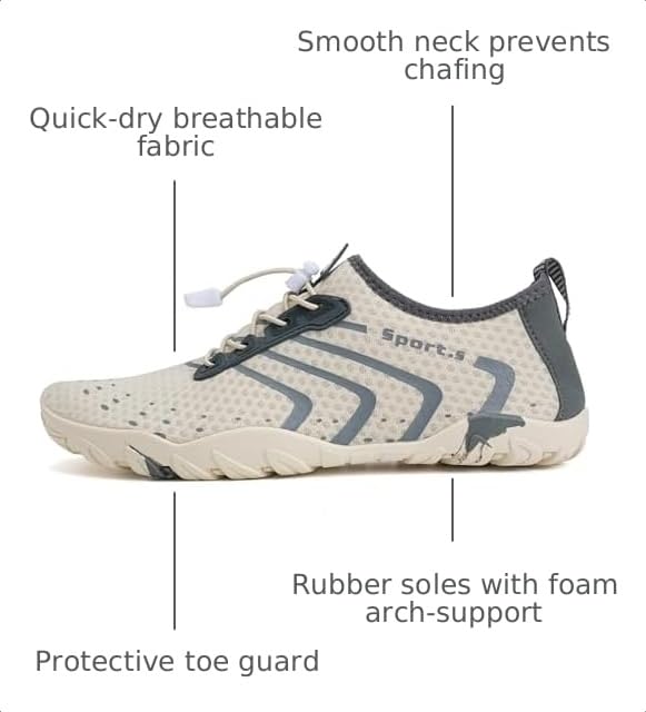 Image of WateLves Water Shoes Mens Womens Barefoot Beach Swim Shoes Quick-Dry Aqua Socks Pool Shoes for Surf Yoga Water Aerobics