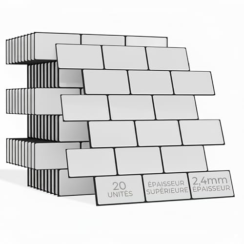 AMARA DECO- 20 Pièces Carrelage Adhésif Mural Salle de Bain & Cuisine 30x30cm. Crédence Adhésive pour Cuisine, Effet Carrelage Authentique 3D, Résistant à la Chaleur et Facile à Nettoyer (Oxford)
