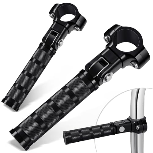 Benlari Highway Footpegs CNC Motorcycle Foot Pegs Stainless Steel 1in 1-1/4in 25mm 32mm Fit for Harley Davidson Street Guide for BMW for Honda for Suzuki for Kawasaki Engine Guards Crash Bars Black