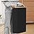 SpaceAid Slim Laundry Hamper with Lid, 65L Narrow Clothes Basket Bin with Bamboo Handles, Skinny Tall Collapsible Hamper for Bedroom, Bathroom, Dorm, Laundry Room - Black