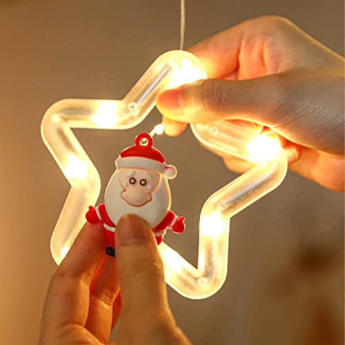 HONP Luzes de corda de estrelas, luzes de anel de decoração de Natal, cordão de luzes LED de control