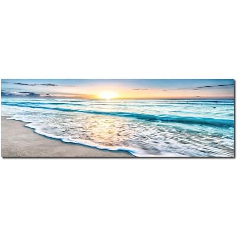Niwo ART - Beach Sunset 2 - Beautiful Natures, Unframed Canvas Print (12" L x 36" W) Cover