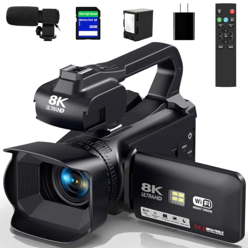 Image of Camcorder Video Camera Ultra 8K 64MP Vlogging Camera for YouTube
