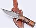 Nescole 9 inch Fixed Blade Bowie Knife- Handmade Damascus Knife- and Hunting Knife with Beautiful Camel Bone Handle, 4.6 inch Sharp Blade with Leather Sheat (Natural)