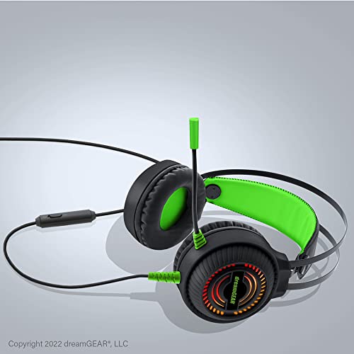 Image of DreamGear GRX-500 Gaming Headset for Xbox X, LED Lights, Compatible with PS5,Switch, Xbox One