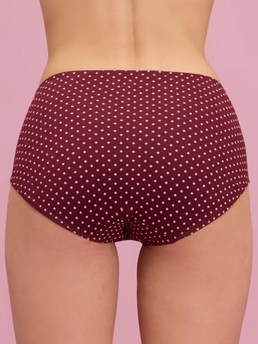 Image of NYKD by Nykaa Cotton Stretch High Rise Full Brief Panty | Everyday Comfort | with N-Fresh Technology that Keeps Bacteria and Odour Away Making You Feel Fresh - NYP104,Assorted 14,S