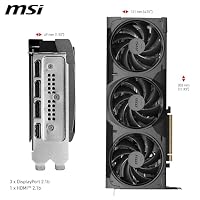 GeForce RTX 5080 16G Ventus 3X OC Black - 16GB GDDR7 (30Gbps/256-bit), PCIe 5, Boost: 2640 MHz, HDMI 2.1b, DisplayPort 2.1b – Ansicht 6