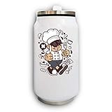 Altezza: 14 cm Chef Kid Home Cook Child Dope Art Thermal Beverage Can Thermos