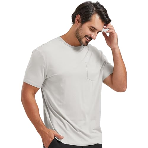 netdraw Men's Ultra Soft Bamboo Viscose Pocket T-Shirt Classic Fit Lightweight Cooling Short Sleeve Casual Basic Shirt3