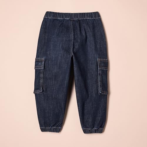 Image of Amazon Essentials Boys and Toddlers' Stretch Denim Cargo Jean with Elastic Waist