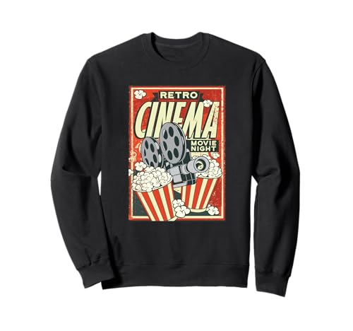 Appareil photo rétro cinéma vintage et pop-corn Sweatshirt