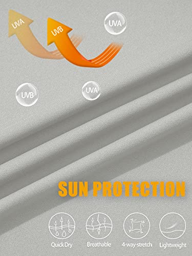 Mens Long Sleeve T Shirts Hoodie With Thumb Holes Men Sun Shirts Uv Protection Long Sleeve Moisture Wicking Workout Shirts Lightweight Performance Active Shirts Grey #TOP5