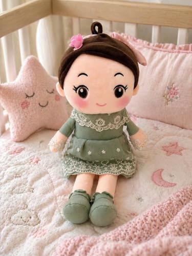 Image of SCOOBA Girl Doll with Cute Green Frock 40cm Medium Height Stuffed Toy