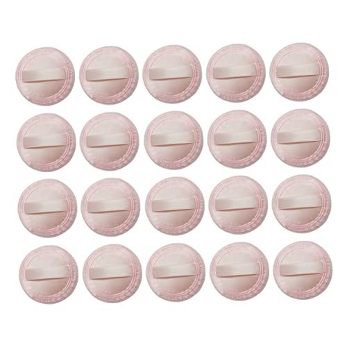 HONMEET Velvet Puff Makeup Tool Set 20pcs Cotton Round Pads Powder Makeup Pads for Home Salon