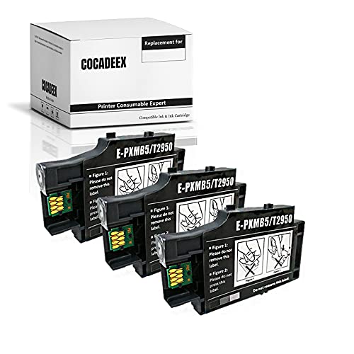 COCADEEX 3 szt. zamiennik pudełka do konserwacji atramentu do T2950 i E-PXMB5, praca z drukarką atramentową WF-100 WF-100 WF100 WF100W (3)