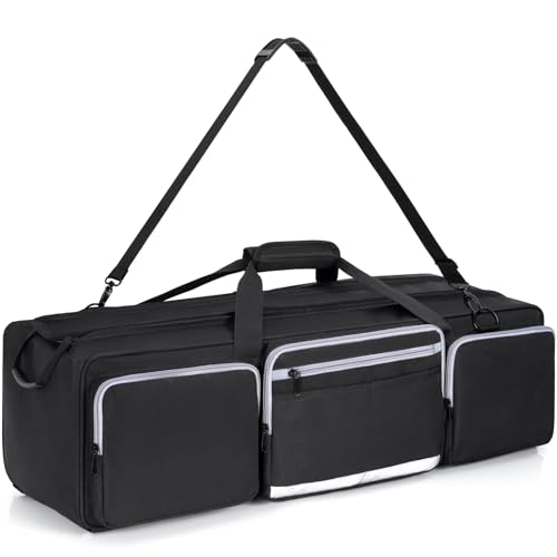 OUUTMEE - OUUTMEE 78CM Sac de Transport pour Trépied avec Bandoulière et Poignée, Étui pour Trépieds avec Séparateurs Amovibles, Housse pour Trépieds, Monopods et Accessoires (Noir)
