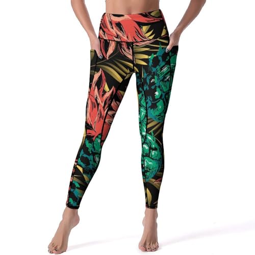 Legging femmes Ananas Vert pantalon de sport fitness yoga gym taille S