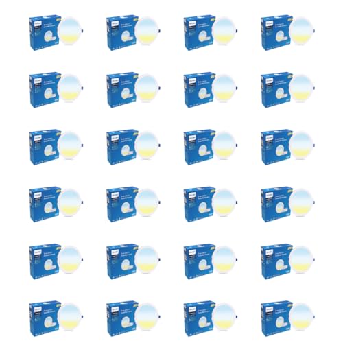 Image of PHILIPS 10W 3in1 Round AstraGlow Pro LED Ceiling Light | Slim Surface Panel for Home & Office | Energy Efficient Bright LED Fixture | Pack of 24
