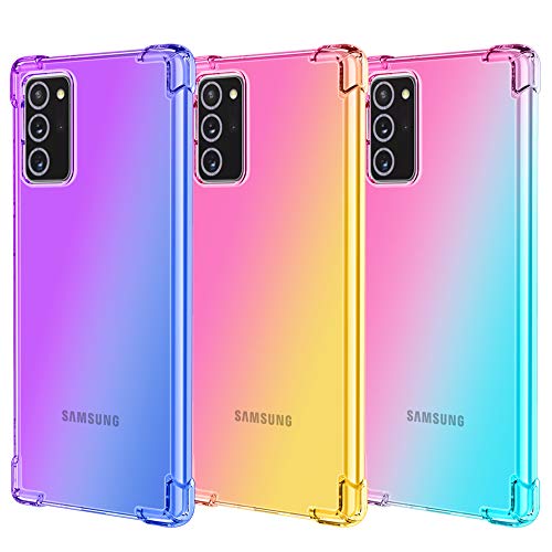 for Galaxy Note 20 Case, Gradient Shock Absorption Flexible TPU Soft Edge Bumper Anti-Scratch Slim Protective Cases for Galaxy Note 20 5G 6.7 inch (2020 Release)-(3 Pack) for Galaxy Note 20 Case, Gradient Shock Absorption Flexible TPU Soft Edge Bumper Anti-Scratch Slim Protective Cases for Galaxy Note 20 5G 6.7 inch (2020 Release)-(3 Pack)