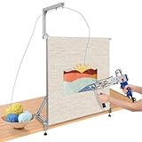 tonchean Tufting Frame for Rug Making 35.5x35.5 Inch Metal Rug Tufting Kit Tufting Supplies Carpet Making Kit Tufting Cloth Stand for Rug Making
