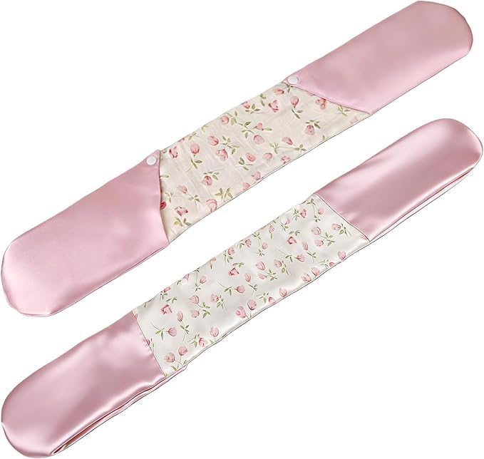 Eczema Scratch Sleeves for Babies 6-12 Months, Soft Breathable Anti-Scratch Mittens, Pink Floral, Sensitive Skin Protection