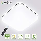 ☂【FLIMMERFREI / BLENDFREI】LED Deckenleuchte Dimmbar kann Ihnen ein gleichmäßige, flimmerfreie, flackerfreie und blendfreie Licht bieten. Das Material des Lampenschirms ist kein normal Kunststoff, sondern ein PMMA+SPCC-Material für den professionellen optischen Gebrauch. Dieses Material hat eine hohe Lichtdurchlässigkeit, eine gleichmäßige Lichtverteilung, darüber hinaus wird es nicht leicht oxidiert und vergilbt.