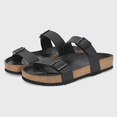 Image of Centrino Men's Berkin-Style Slip-On Sandals | Open Toe Design | Soft PU Footbed | Lightweight & Comfortable | Arch Support | On-Grip Sole | Casual Outdoor Wear (6863)