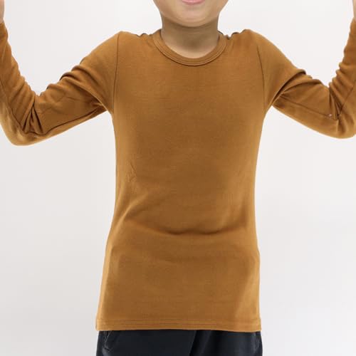 Image of POBIDOBY Toddlers Long Sleeve T-Shirt Soft Cotton Top Tees for Girls and Boys 1-Pack