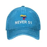 qwumub Venezuela Never 51st State Hat Adjustable Cap for Men Women Navy Blue