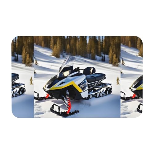 PHAYAH Advanced Snowmobile Patterned Doormat 19.7x31.5 in for Outdoor Indoor Entrance Garden Garage Patio Home Porch Decoration
