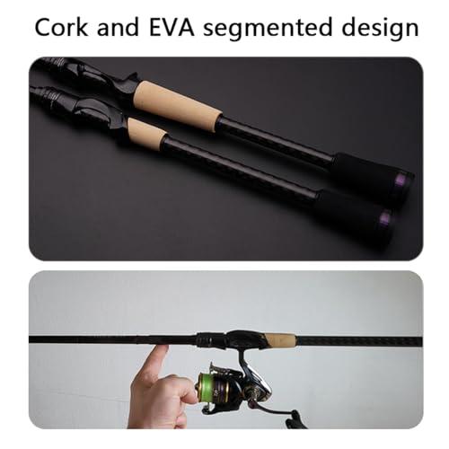 Pure Lure Caña de Pescar SHARPEN de Fibra de Carbono, 7.5 pies, Acción Extra rápida, Poder Pesada miniatura 6