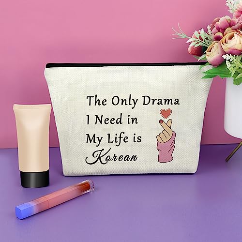 Sazuwu Korean Drama Gifts Makeup Bag for K-Drama Fans Funny K-Pop Gift Ideas for Best Friend Cosmetic Bag Christmas Birthday Present for Sister Bestie4