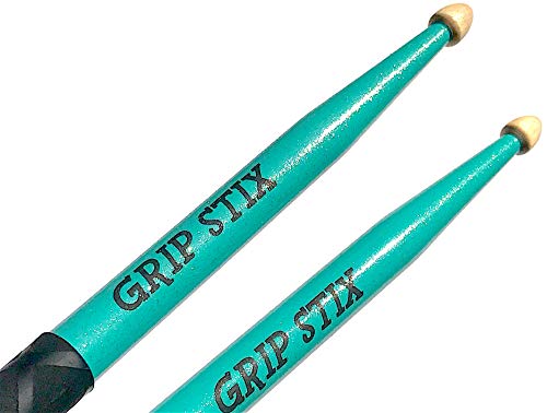 Grip Stix 13" Long Turquoise Sparkle Non-Slip Grip Drumsticks - Ideal For Drumming, Cardio Fitness, Aerobic & Workout Exercises #TOP4