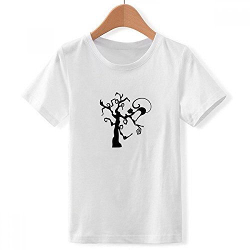 T-Shirt Halloween Arbre à Chat Anti-Serrage pour Grand Garçon XXXL