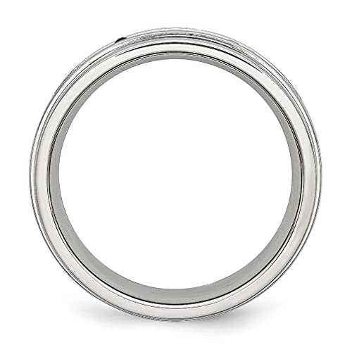 Stainless Steel 1/6 Carat Black Diamond 8Mm Ring Wedding Man Fancy Fashion Jewelry For Dad Mens Gifts For Him #TOP1