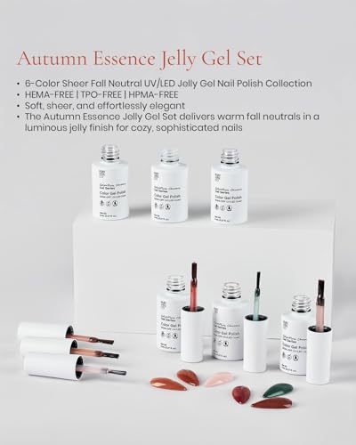Set de Gel Jelly Rubí Vibe Otoño 6 Colores Translúcido miniatura 4