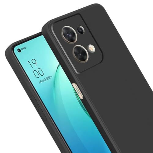 Image of BlazeTech for [ Oppo Reno 8 5G / Reno8 5G ] Liquid Silicone Back Case Cover Flexible |Inner Lining| with Camera Protection Back Cover for [ Oppo Reno 8 5G / Reno8 5G ] - Black