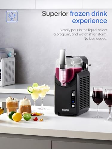 FOHERE Slush Maschine 2L für zu Hause, keine Eiswürfel erforderlich, Selbstreinigung, 5-in-1 Slushie Maschine mit 5 Einstellungen für Slush, Cocktail, Frappé, Milchshake, Wein, Quickfreeze-Technology – Bild 5