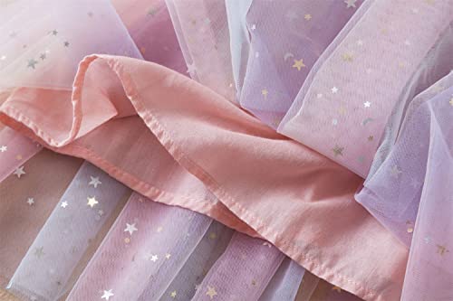 NNJXD Vestido de festa de princesa para meninas com renda nas costas tutu tule flor meninas, 1950 Ro