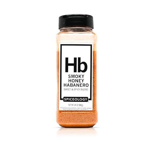 Spiceology - Smoky Honey Habanero - Sweet & Spicy BBQ Rub - Barbequ Ruba, Spices Blends and Seasonings for Smoking or Grilling - Use On: Chicken, Wings, Pork, Steak, Nuts, Butter, Bacon, Burgers, Pineapple, or Meatloaf - 24 oz