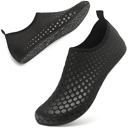 Foto von Sixspace Damen Herren Badeschuhe Wasserschuhe Schwimmschuhe Männer Frauen Strandschuhe Aquaschuhe Barfußschuhe für Strand,Pool,Meer,Wassersport,Tauchen,Surfen,Aqua Cycling (Schwarz,42 EU)