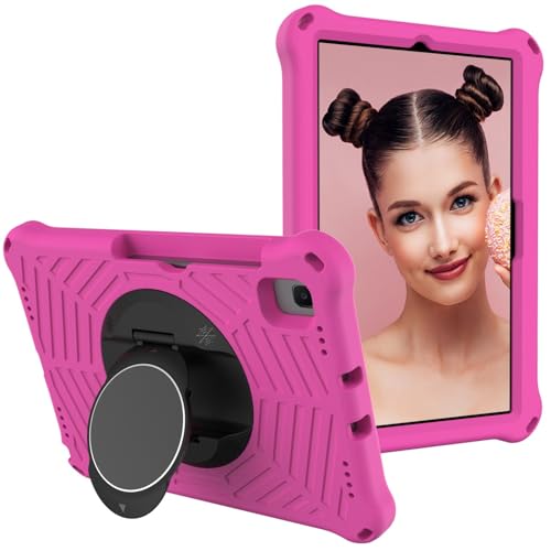 Coque enfant Samsung Galaxy Tab S5e antichoc rose avec porte-crayon