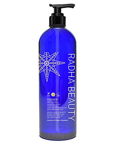 Radha Beauty Fractionated Coconut Oil - 100% Pure & Natural Carrier And Base Oil For Aromatherapy, Hair And Skin - Comes With Pump, 16 Fl Oz. #TOP3