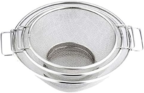 Miniatura 2 de Uniware Juego de 3 coladores de acero inoxidable, 7 pulgadas + 8 pulgadas + 10 pulgadas